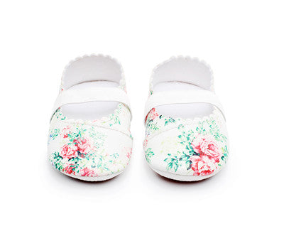 60 Mins Flash Sale ---- Floral Style Soft PU Leather Baby Girls Shoes