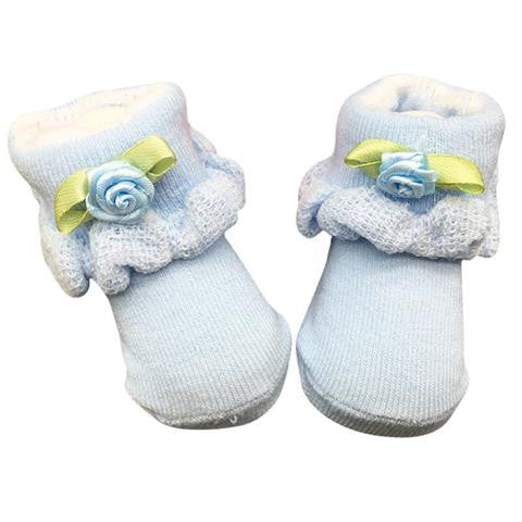 Premium Lace Ankle Socks For Baby Girl(0~6 Months)