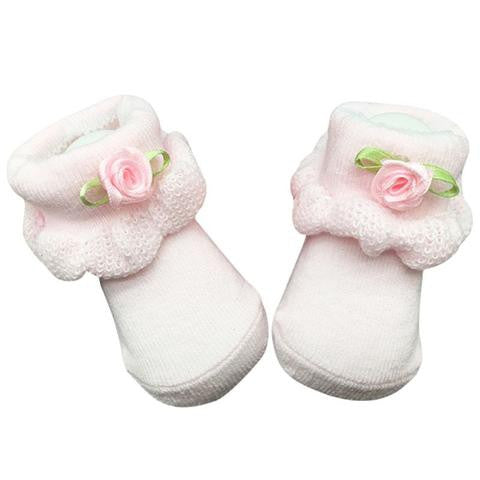 Premium Lace Ankle Socks For Baby Girl(0~6 Months)
