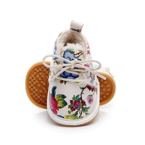 Fashion Floral Style Winter Fleece Boots