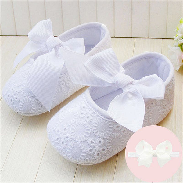 Fashion Butterfly-knot Baby Shoes with Headband (Set)