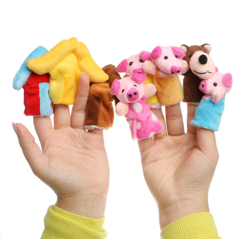 [SAVE 30% + FREE SHIPPING] Storytelling : Baby Three Little Pigs Finger Puppets (8pcs/Set)