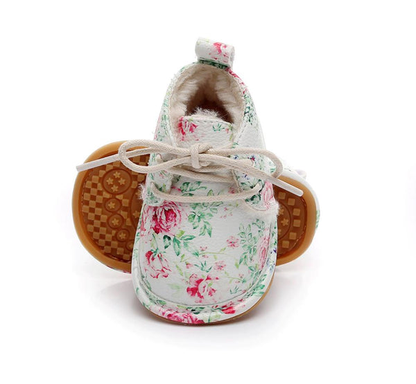 Fashion Floral Style Winter Fleece Boots