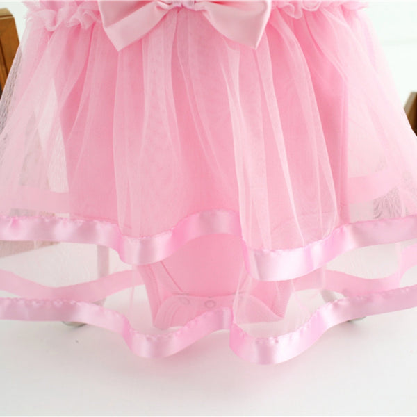 Newborn Baby Girl Cotton Bow Dresses