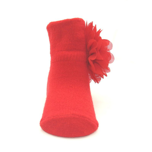 Princess Flowers Ankle Baby Girl Socks (0-6 Month)