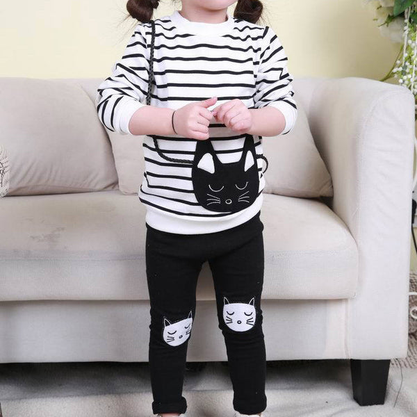 Girl's Striped Clothing Sets