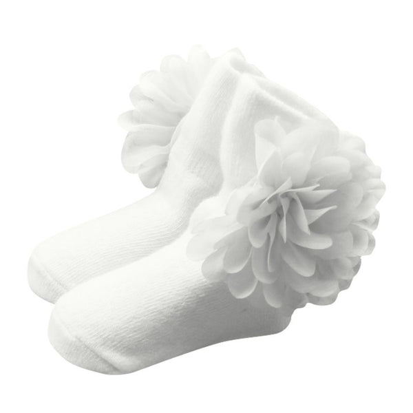 Princess Flowers Ankle Baby Girl Socks (0-6 Month)