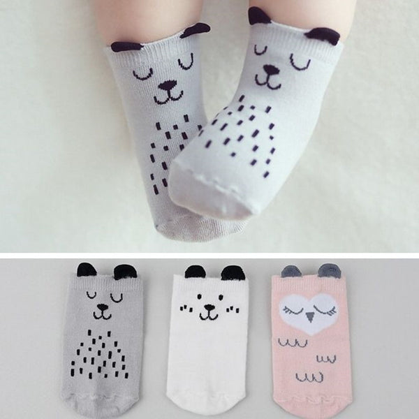 Newborn Cotton Boys Girls Cute Anti-slip Socks
