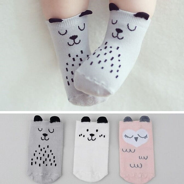 Newborn Cotton Boys Girls Cute Anti-slip Socks