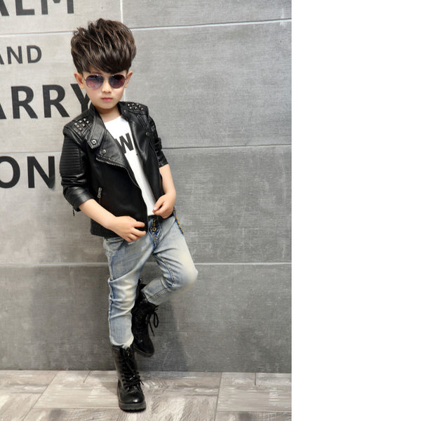 Boy's Faux Leather Jackets