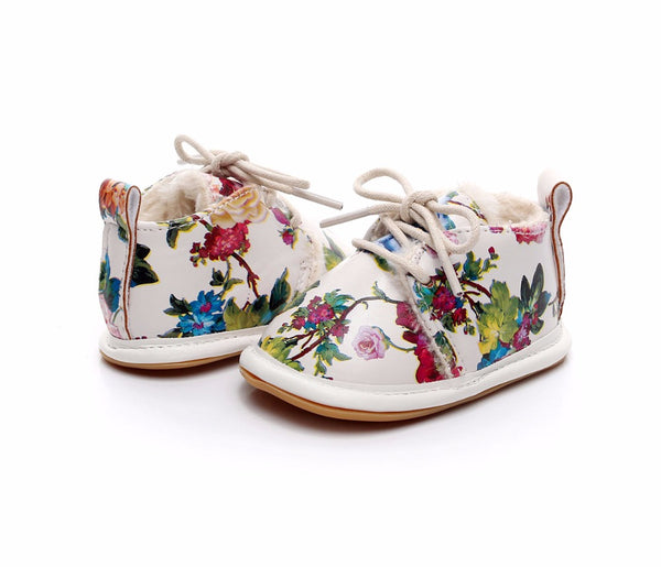 Fashion Floral Style Winter Fleece Boots