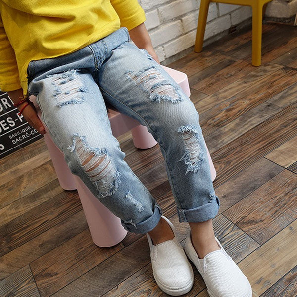 Boy's & Girls Ripped Jeans