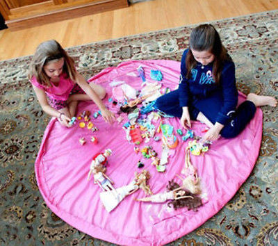 Fashion Practical Portable Kids Toy Storage Bag and Play Mat Toys Organizer