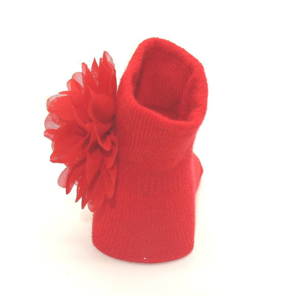 Princess Flowers Ankle Baby Girl Socks (0-6 Month)