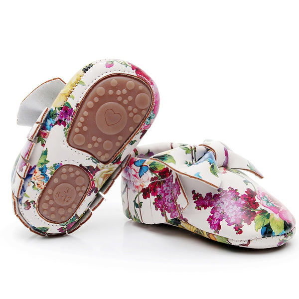Fashion Floral Toddler Bow Knot Moccasins