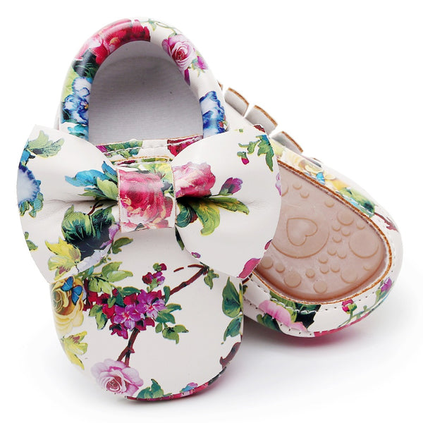 Fashion Floral Toddler Bow Knot Moccasins
