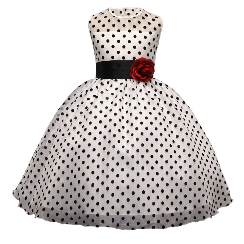 Kids Classic Polka Dot Girls Dress