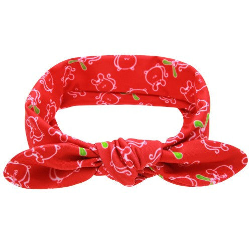 Girl DIY Rabbit Ears Headband cartoon pattern dot Turban Knot Headwrap Hair Band Halloween gift