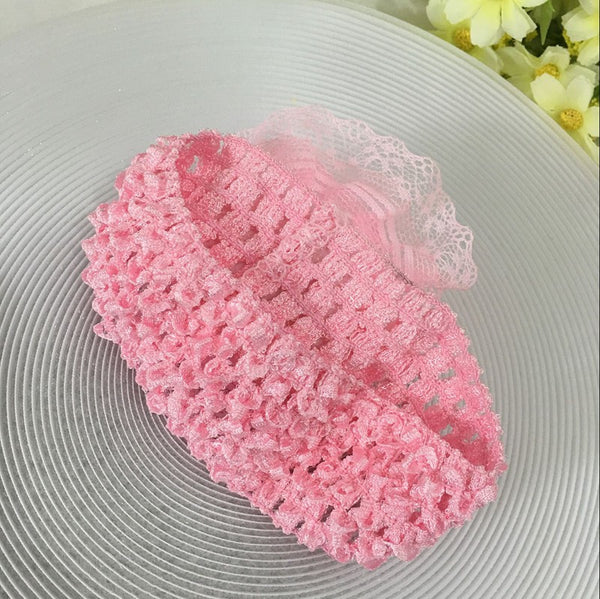 [Spring Sale + FREE Shipping]  --- Pink Flowers Shoes & Princess Lace Headband For Cute Baby Girl (In One Set)!