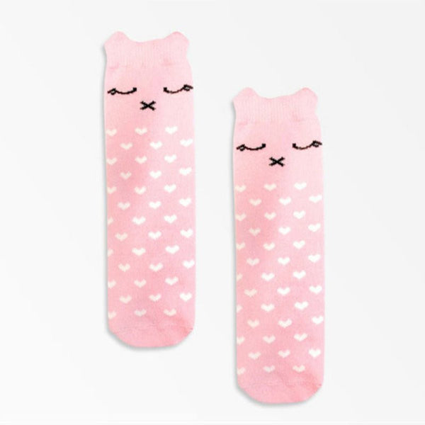 Baby Socks Girl Boy Animal Cotton Socks (10-24Months) (Anti-slip, Knee High)