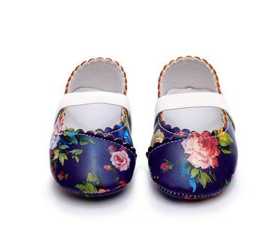 60 Mins Flash Sale ---- Floral Style Soft PU Leather Baby Girls Shoes