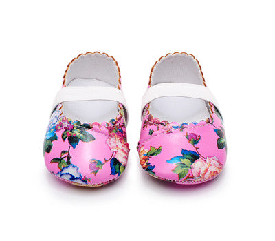 60 Mins Flash Sale ---- Floral Style Soft PU Leather Baby Girls Shoes