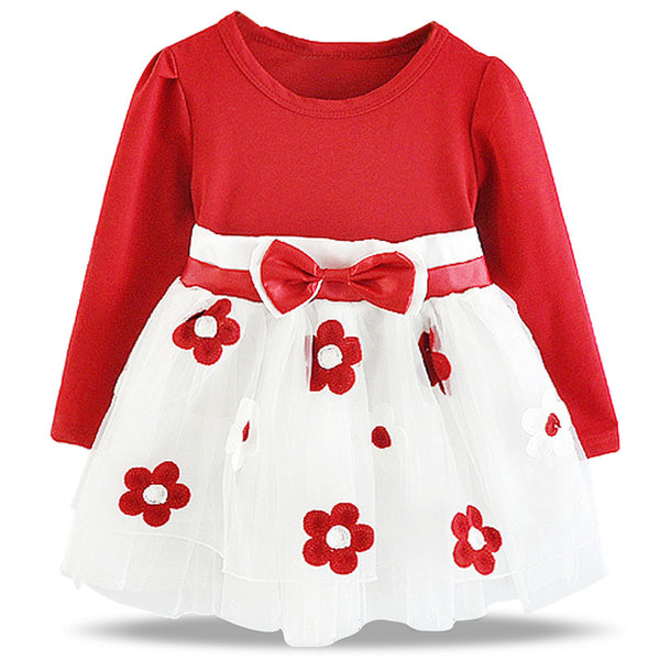 Baby Girl Long Sleeve Cotton Kids Casual Dress for Children