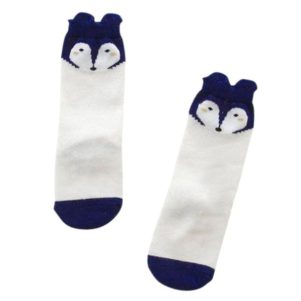Baby Socks Girl Boy Animal Cotton Socks (13-24Months) (Anti-slip, Knee High)
