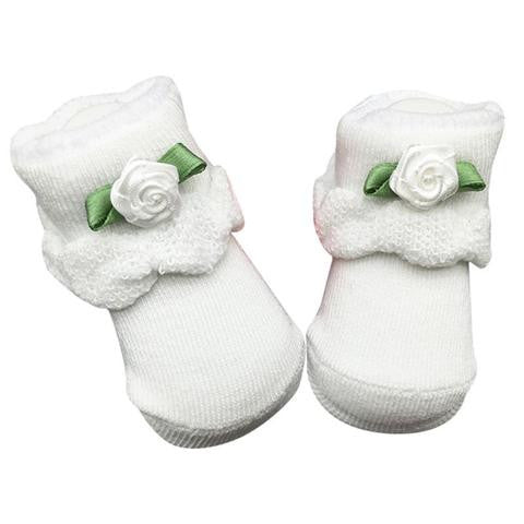 Premium Lace Ankle Socks For Baby Girl(0~6 Months)