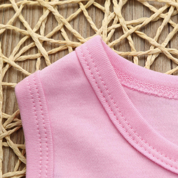 2019 New Baby Girls Pink Flower Dresses (0-5 Years)