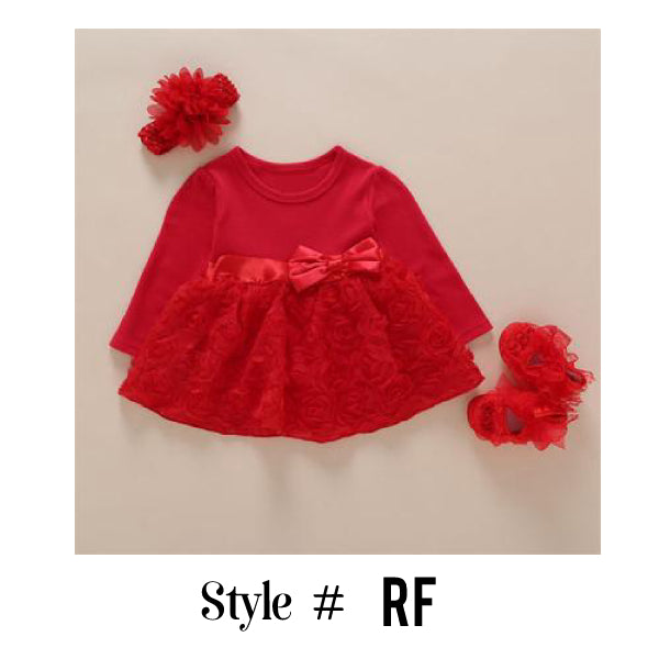 2019 Baby Girls Lace Floral Dress Set (0-2years) [40% Off + Free Shipping]