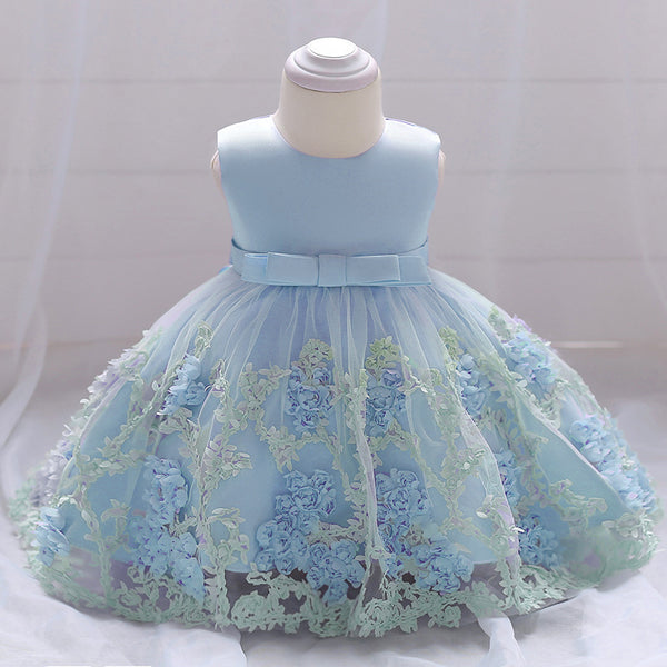 Baby Girl Dress Flowers Eye-Catching Dress (3-12 Months)