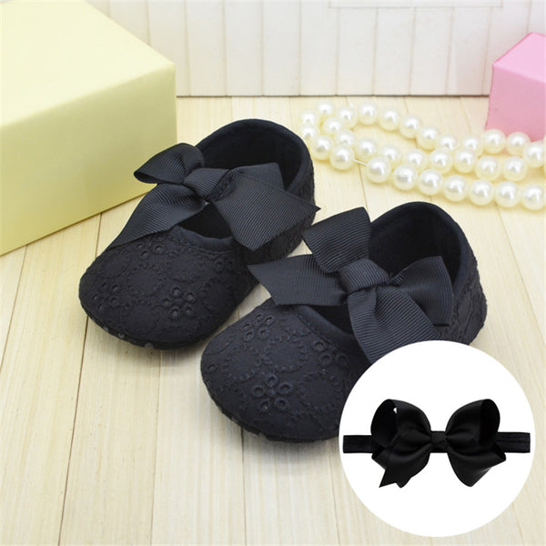 Fashion Butterfly-knot Baby Shoes with Headband (Set)