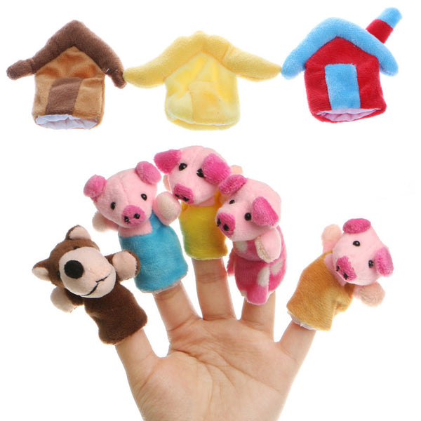 [SAVE 30% + FREE SHIPPING] Storytelling : Baby Three Little Pigs Finger Puppets (8pcs/Set)