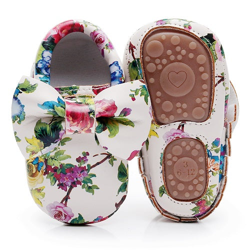 Fashion Floral Toddler Bow Knot Moccasins