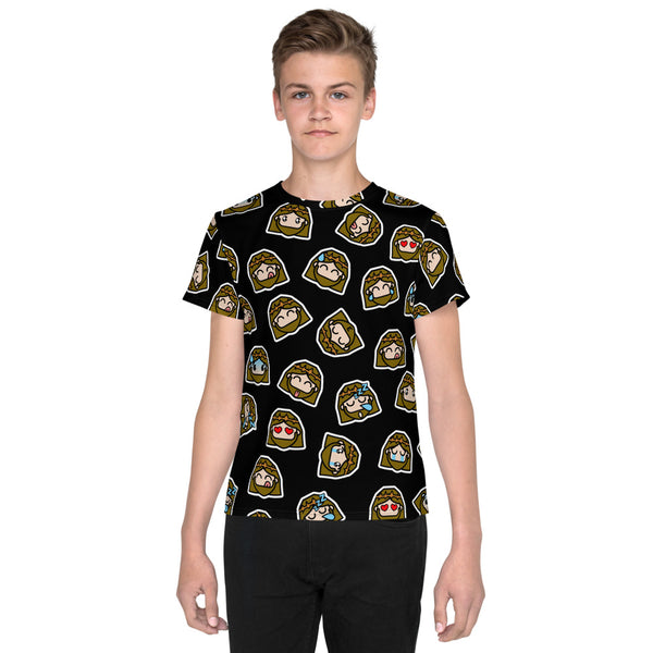 Jesus Emoji Youth crew neck t-shirt