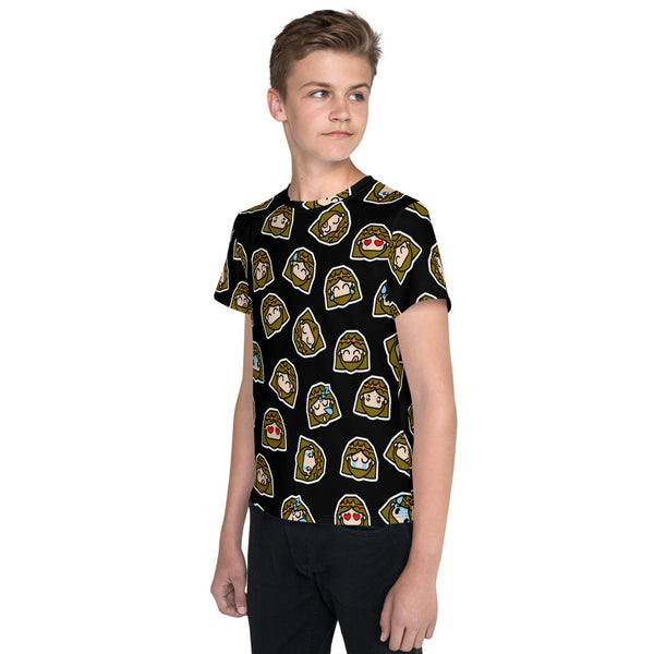 Jesus Emoji Youth crew neck t-shirt