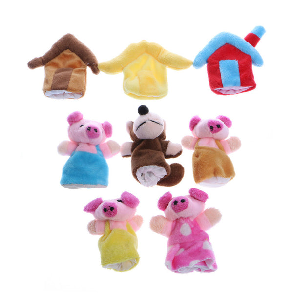 [SAVE 30% + FREE SHIPPING] Storytelling : Baby Three Little Pigs Finger Puppets (8pcs/Set)