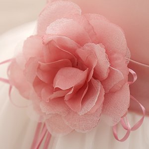 Girl Tutu Flower Petals Bow Bridal Dress for Toddler Girl ( 4 - 24 Months )