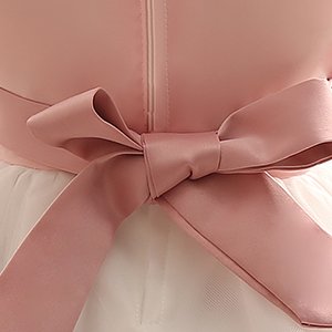 Girl Tutu Flower Petals Bow Bridal Dress for Toddler Girl ( 4 - 24 Months )