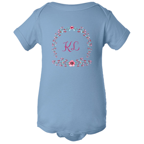 [FREE Shipping + 15% Off] Unique Gift Personalized Initial Colorful Wreath Blossom Baby Body Suit Family Matching Clothing Set [Expiry : Oct 12 (Fri)]