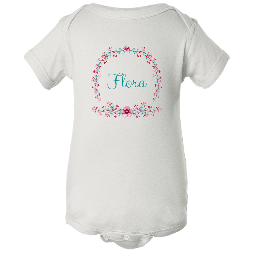 [FREE Shipping + 15% Off] Unique Gift Personalized Initial Colorful Wreath Blossom Baby Body Suit Family Matching Clothing Set [Expiry : Oct 12 (Fri)]