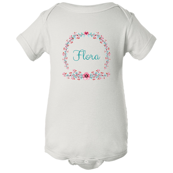[FREE Shipping + 15% Off] Unique Gift Personalized Initial Colorful Wreath Blossom Baby Body Suit Family Matching Clothing Set [Expiry : Oct 12 (Fri)]