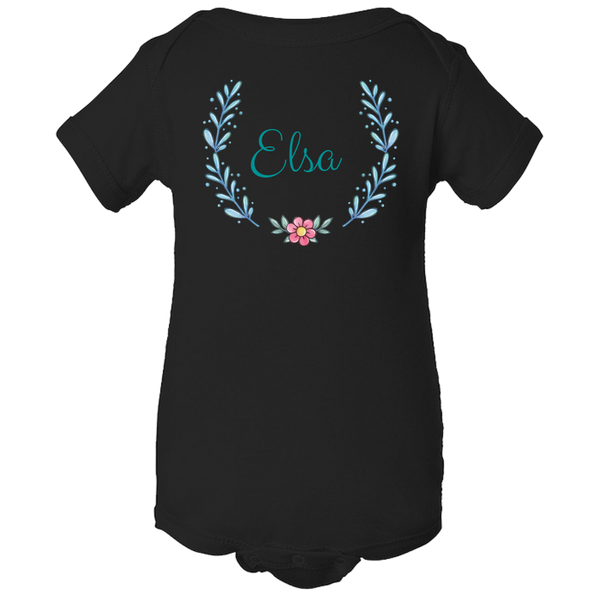 Unique Personalized Wreath Custom Name Initial Winter Baby Body Suit Family Matching Clothing Set (Winter Wreath Collection)