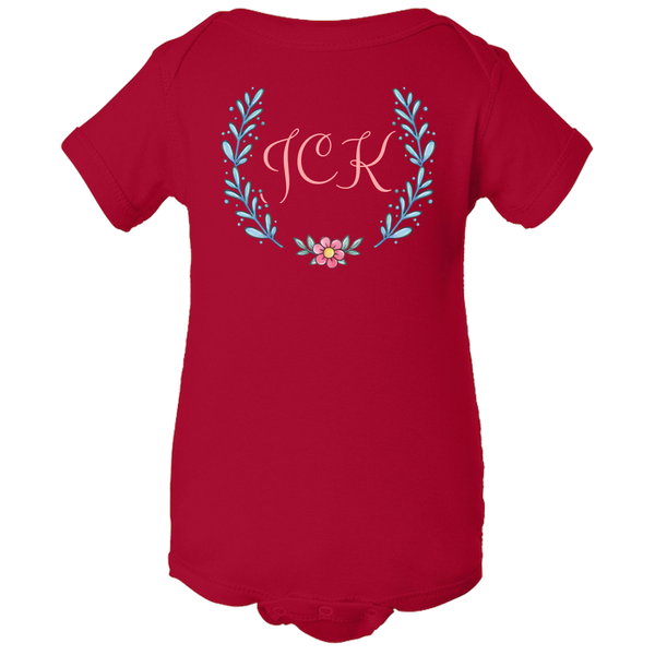 Unique Personalized Wreath Custom Name Initial Winter Baby Body Suit Family Matching Clothing Set (Winter Wreath Collection)